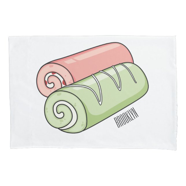 Housse D'oreillers Illustration de gâteau suisse roll / roll (devant)