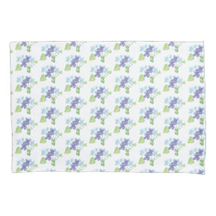 Housse D'oreillers Illustration des fleurs de violet sauvages