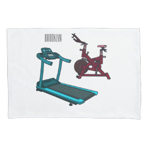 Housse D'oreillers Illustration du tapis roulant et de la bande dessi