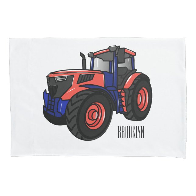Housse D'oreillers Illustration du tracteur (devant)