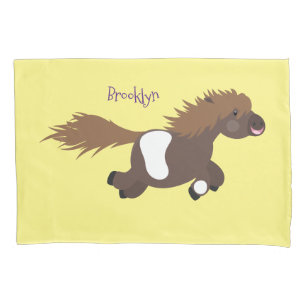 Housse D'oreillers Illustration d'un poney de Shetland mignon