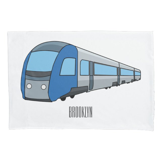 Housse D'oreillers Illustration d'un train électrique (devant)