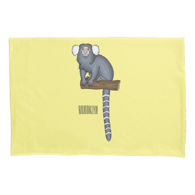 Housse D'oreillers Illustration marmoset commune (devant)