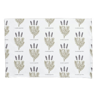 Housse D'oreillers Illustration vintage de la fleur de lavande