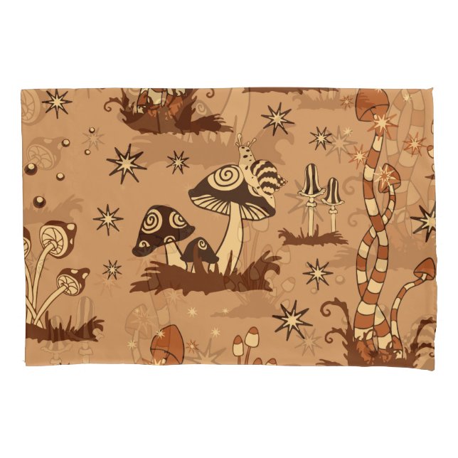 Housse D'oreillers Imaginaire champignon, papier peint vintage de la  (devant)
