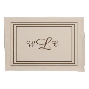 Housse D'oreillers Initiales personnalisées Pillowcase