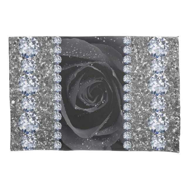 Housse D'oreillers Intérieur Parties scintillant Chic Argent Maison R (devant)