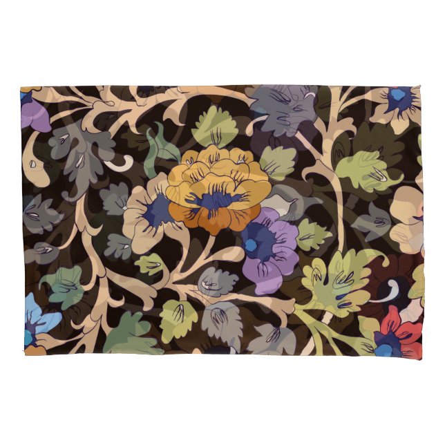 Housse D'oreillers Islamique Classique : Ornement Floral sans Seamles (devant)