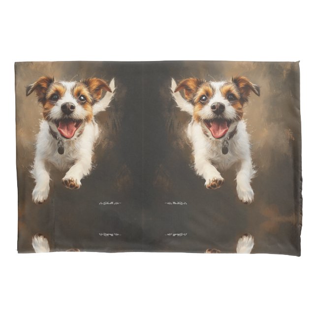 Housse D'oreillers Jack Russell (devant-gauche)