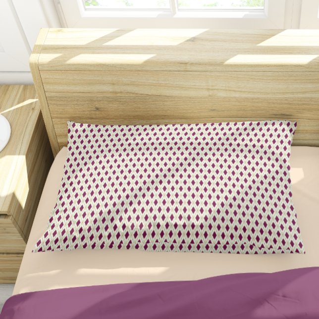 Housse D'oreillers Jacquard géométrique moderne beige violet Motif (Créateur téléchargé)