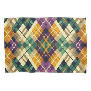 Housse D'oreillers Jacquard Mardi Gras jaune violet vert