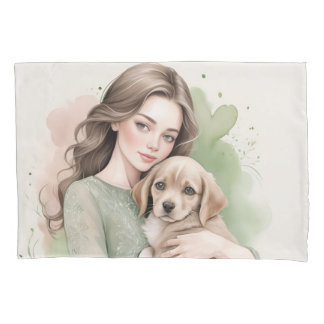 Housse D'oreillers J'aime mon chien, charmant chien