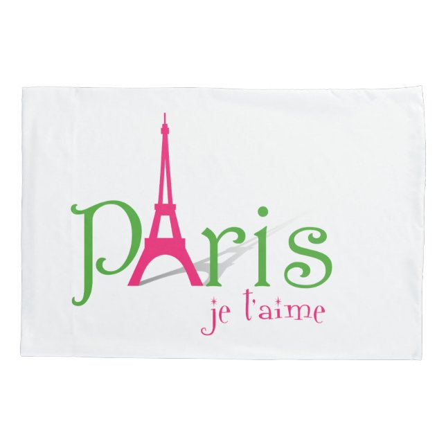 Housse D'oreillers J'aime Paris (Dos)