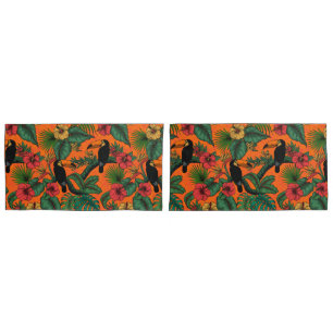 Housse D'oreillers Jardin toucan
