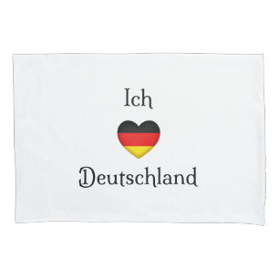 Housse D'oreillers "Je coeur l'Allemagne" "Ich Liebe Deutschland" Cou
