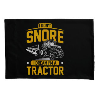 Housse D'oreillers Je ne ronfle pas Je rêve Je suis un tracteur - Far