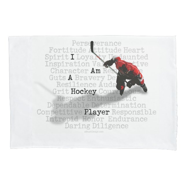 Housse D'oreillers Je suis un joueur de hockey (devant)