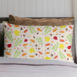 Housse D'oreillers Joli motif de automne avec des feuilles colorés et