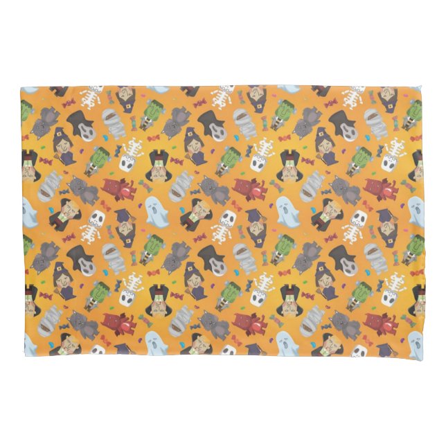 Housse D'oreillers Joli Motif de monstres d'Halloween (devant)