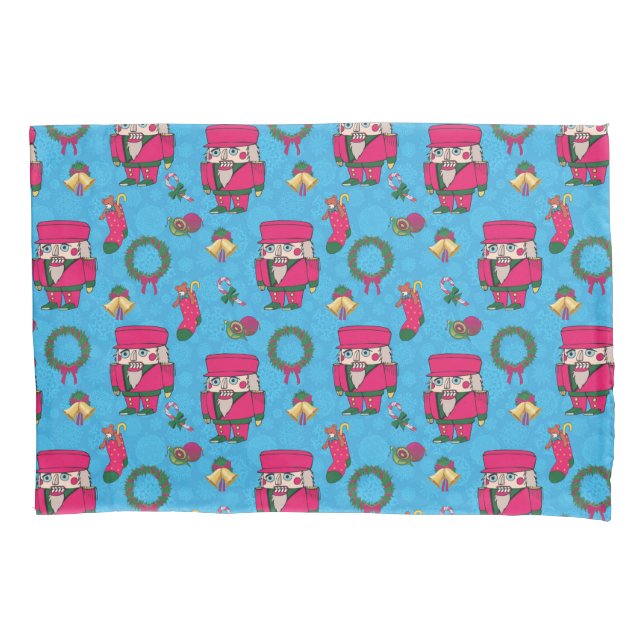 Housse D'oreillers Jouet Noisette de Noël, motif de flocon de neige b (devant)