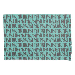 Housse D'oreillers Jours de comptage noir sur couleur personnalisée