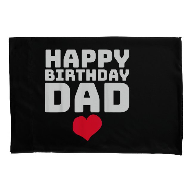 Housse D'oreillers Joyeux Anniversaire Papa (devant)