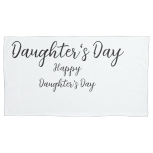 Housse D'oreillers Joyeux jour de filles si.ple minimum ajouter le no