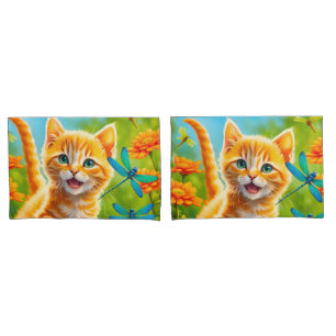 Housse D'oreillers Joyous Kitten