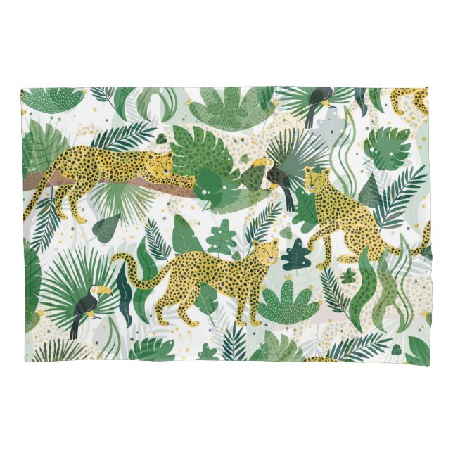 Housse D'oreillers Jungle des léopards : Enfants tropicaux sans la su (devant)
