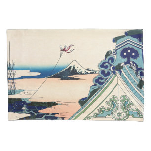 Housse D'oreillers Katsushika Hokusai - Asakusa Honganji temple, Edo