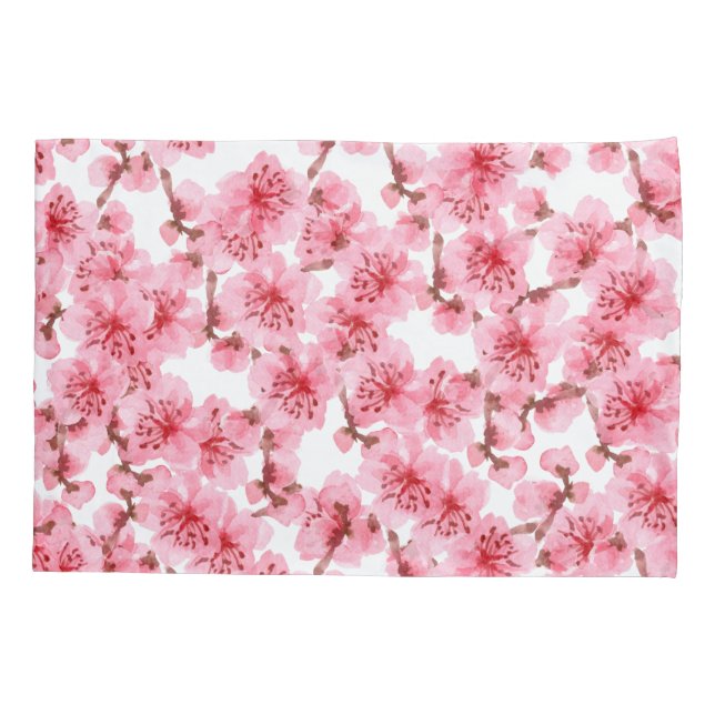 Housse D'oreillers kawaii pink cherry blossoms (Dos)