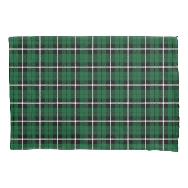Housse D'oreillers Kelly vert irlandais vert blanc/noir rayure plaid (devant)