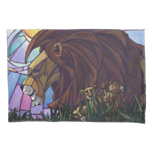 Housse D'oreillers King Lion et Cubs Art