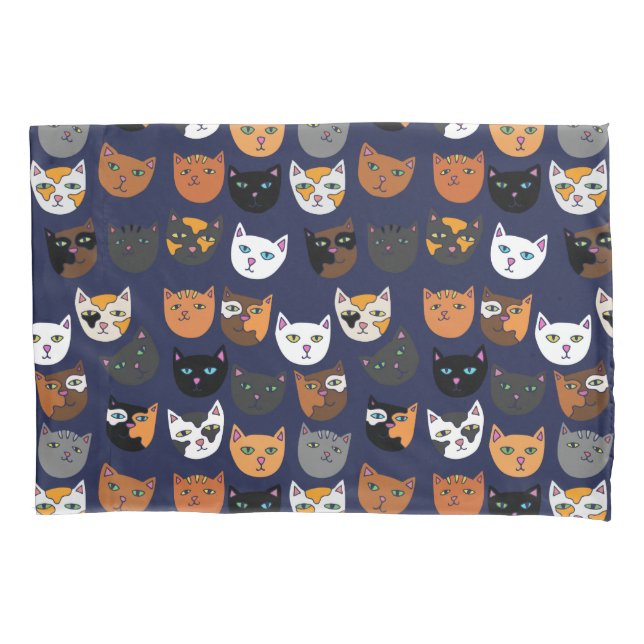 Housse D'oreillers Kitty Chats partout motif (devant)