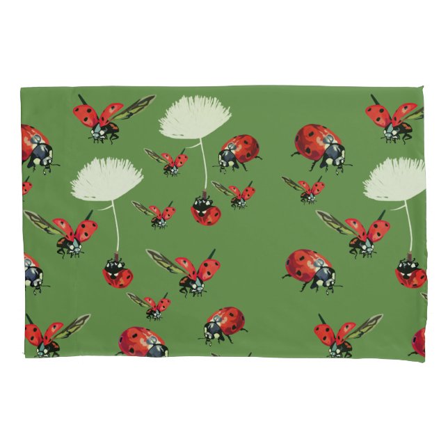 Housse D'oreillers Ladybugs Spring Pillowcase (devant)