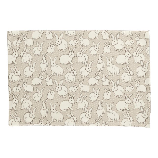 Housse D'oreillers Lapin Céleste lapins Bonanza - motif. (devant)