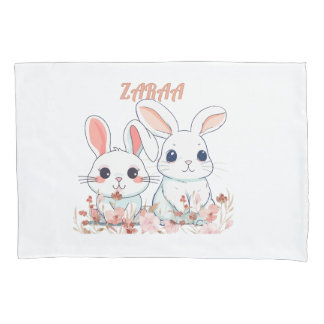 Housse D'oreillers Lapin mignon 