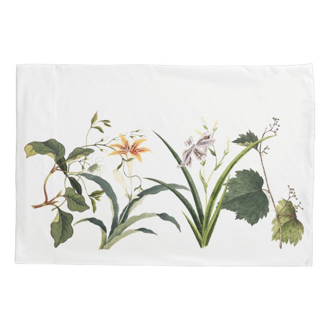 Housse D'oreillers Le fleur sauvage botanique asiatique fleurit la (Dos)
