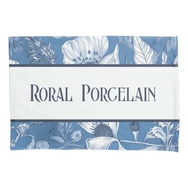 Housse D'oreillers Le modèle floral Royal Blue Porcelain Vol.2 (devant)