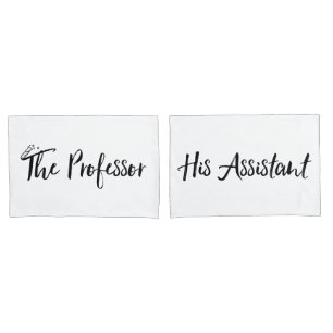 Housse D'oreillers "Le professeur et son assistant"