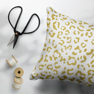 Housse D'oreillers Leopard d'or, Parties scintillant d'or, Empreinte 