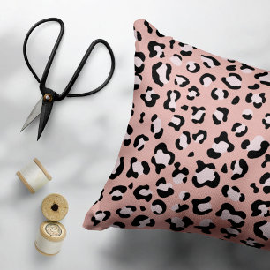 Housse D'oreillers Léopard Print, Léopard Spots, Rose Léopard