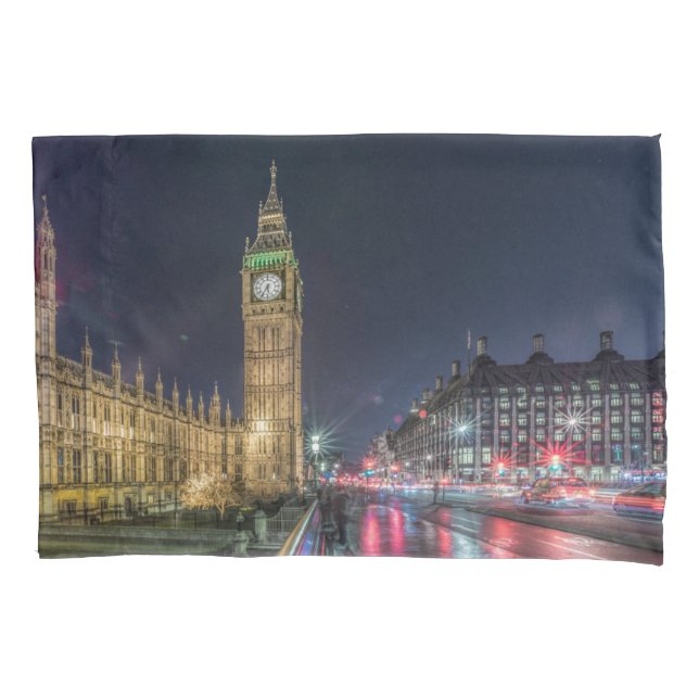 Housse D'oreillers Les monuments | Big Ben la nuit (devant)
