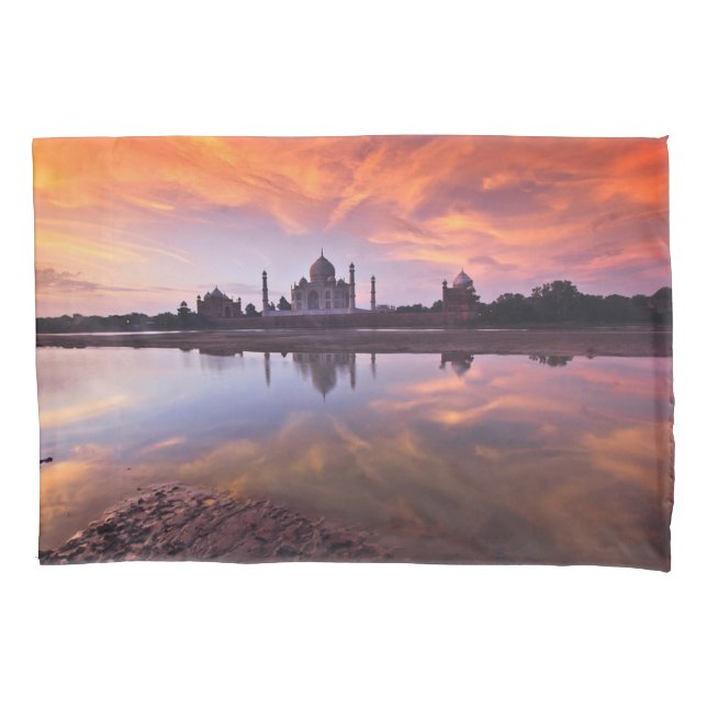 Housse D'oreillers Les monuments | Coucher de soleil de Taj Mahal (devant)