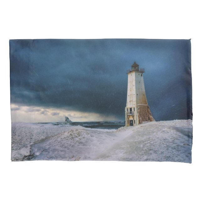 Housse D'oreillers Les phares | Frankfort Lighthouse Lake Michigan (devant)