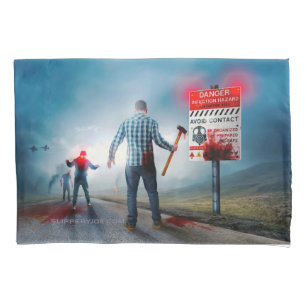 Housse D'oreillers Les zombies aux yeux lumineux de SlipperyJoe pour 