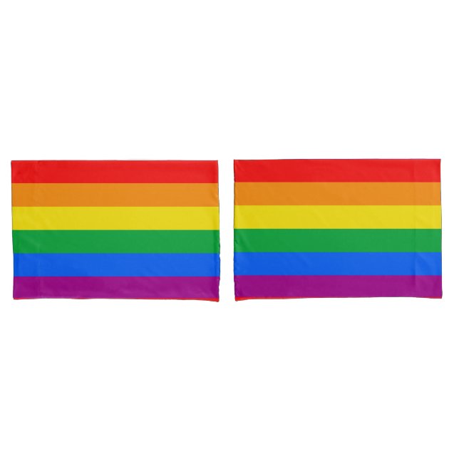 Housse D'oreillers LGBTQ+ Arc-en-ciel (devant-Set)