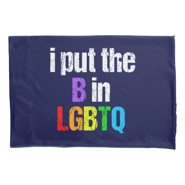 Housse D'oreillers LGBTQ bisexuel drôle (devant)