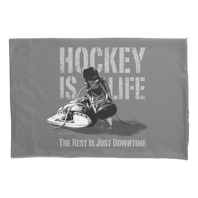 Housse D'oreillers L'hockey est la vie (devant)