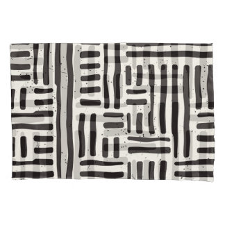 Housse D'oreillers Lignes dessinées à la main, texture grossière et t